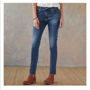 AG Farrah High Rise Skinny Ankle Split Hem
